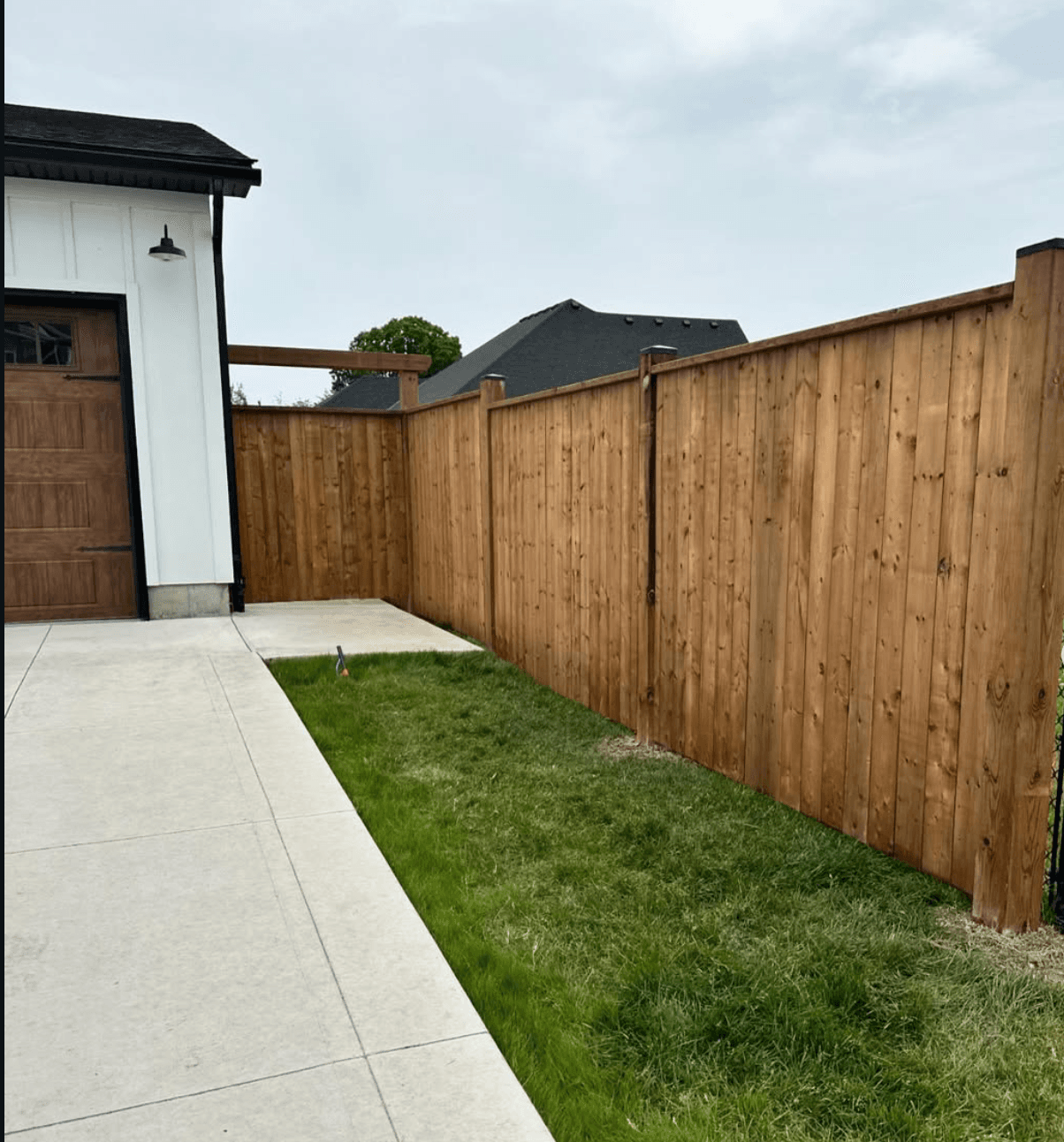 Wood privacy fence built by VanDuzen Fence
